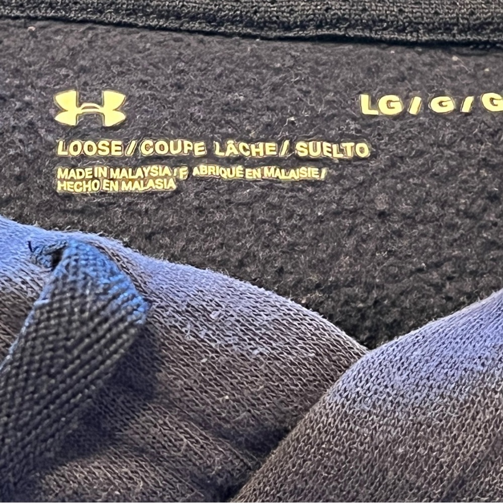 Under Armour Blue With White Logo Hoodie Men's Large - Picture 12 of 14